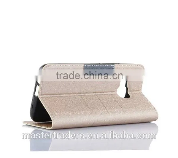 Frosted Auto Pull Flip Wallet PU Leather Case For HTC M9 MT-3024 photo-3