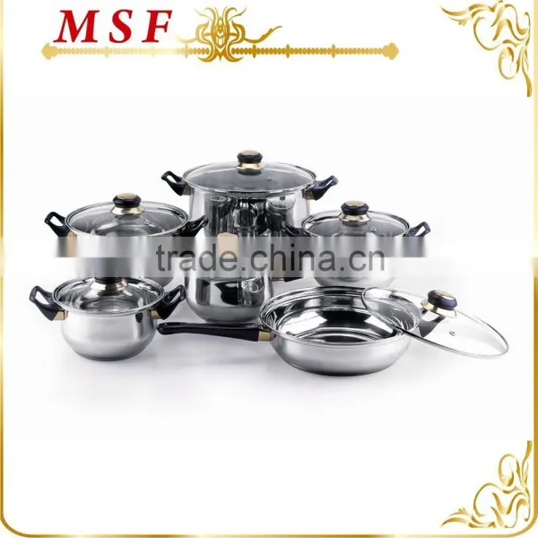 MSF-3020-Green Wholesale Cheap Prices for the 12pcs Stailess Steel Cookware Set Capsulated Bottom Not Used on Induction Cooker photo-4