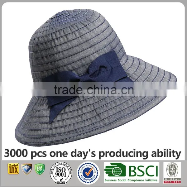 Summer Stitching Sun Hat China Wholesale Custom Floppy Lady Hat photo-2