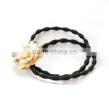 Women New Style Hair Accessories Handmade Flower Big Pearl Hair Bands Gum for Hair Acessorios photo-3