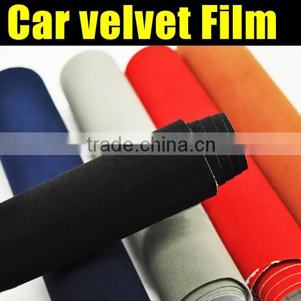 Velvet Fabric Car Wrap Film/Velvet Film for Vehicle /1.35m*15m/Roll photo-2