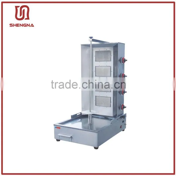 stainless steel 4 burners controlled individually gas shawarma machine