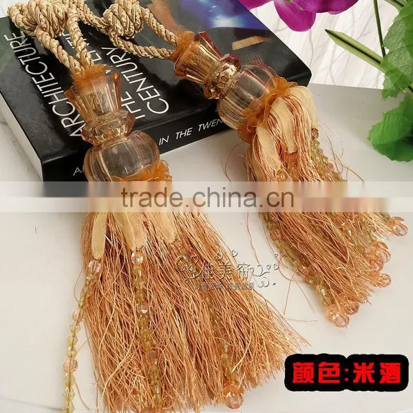 Crystal European Style Top-grade Curtains Hanging Ball Tie Strap Pendant Hook Cloth Accessories-12