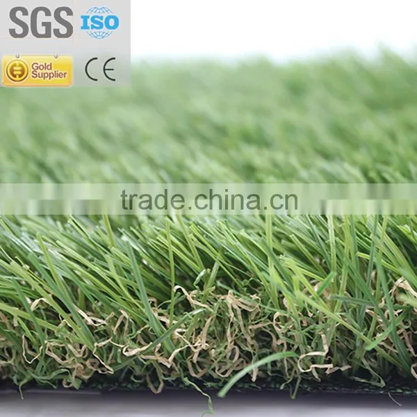 Spine Shape Four Color Outdoor Landscaping Artificial Turf Grass photo-2