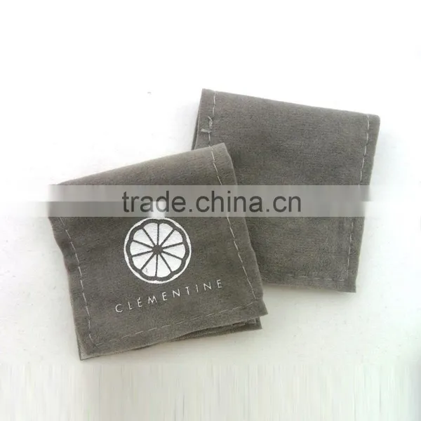 Full Cover Envelope Type Brown Velvet Fabric Jewelry Bag photo-2