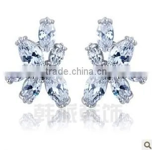 JINSE Snowflake Earrings Jewelry