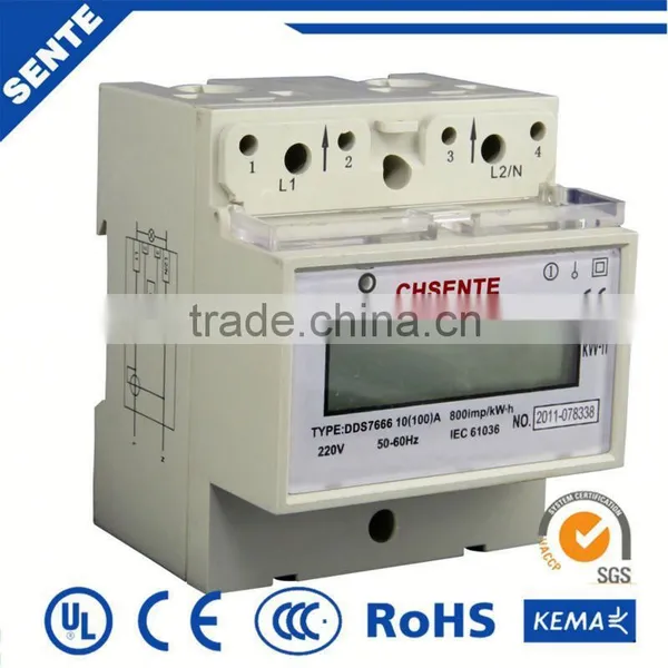 DDS7666 Single-phase Din Rail Digital Electric Meter Hack Single Phase Electricity Meter