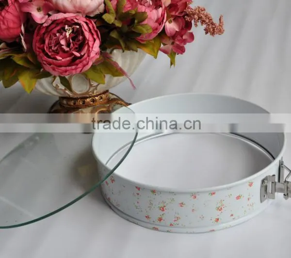 Dia.26*H7cm Carbon Steel Ceramic Round Springform Cake Pans 2pcs Bakeware Set