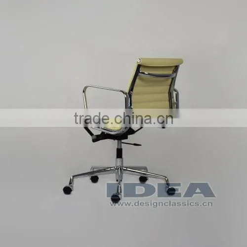 Replica EA117 Charles Office Chair - Cream White Color Genuine Leather photo-4