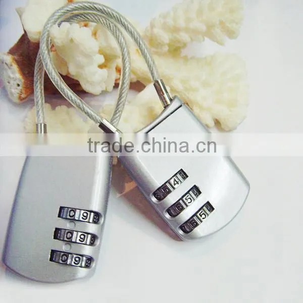 2015 New Products Combination Cable Safety Lock For Digital Lock photo-3