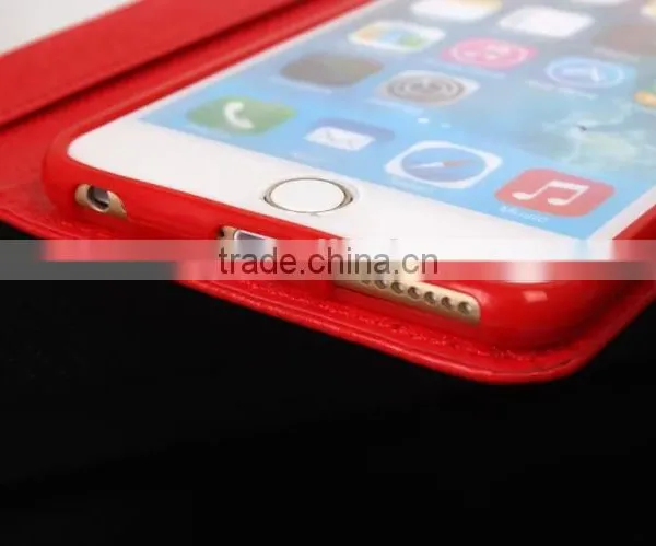 Lovely Lozenge Pattern Leather Case With Card Slot Wallet Case For IPhone 6 photo-6