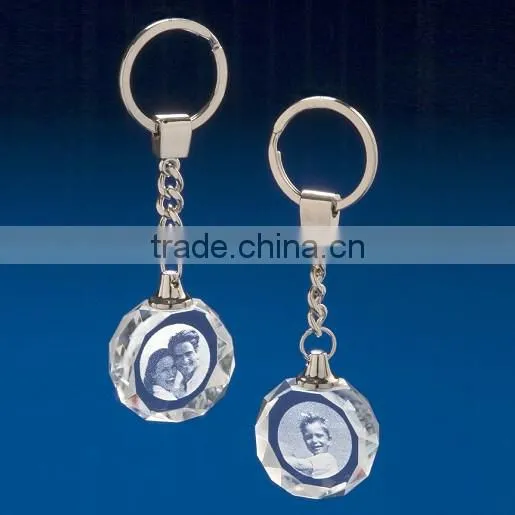 Crystal Ball Led Crystal Light Keychain 3d Laser Engraved Keychain photo-3