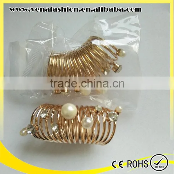 Pearl New Design Indian Ladies Gold Mid Finger Ring photo-4