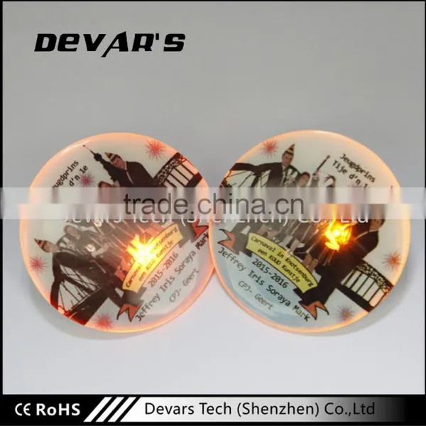 2016 Newly Design Fashion Custom LED Flashing Pin Badge Supplier's Choice photo-2