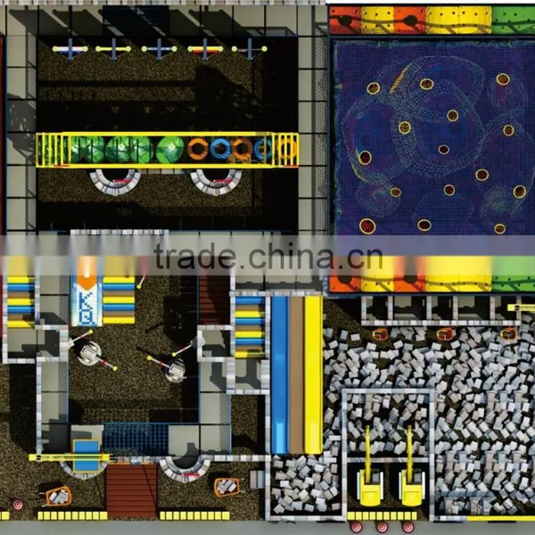 Kaiqi Newest PVC Indoor Playground Equipment Checkpoints Theme With Rock Climbing KQ60267A photo-2