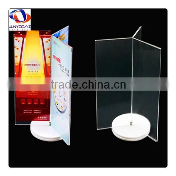 Acrylic Material Acrylic Brochure Holder With Rotating Base