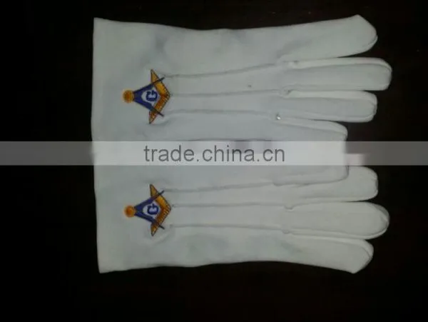 Masonic Gloves Mix Cotton Cotton + Nylon