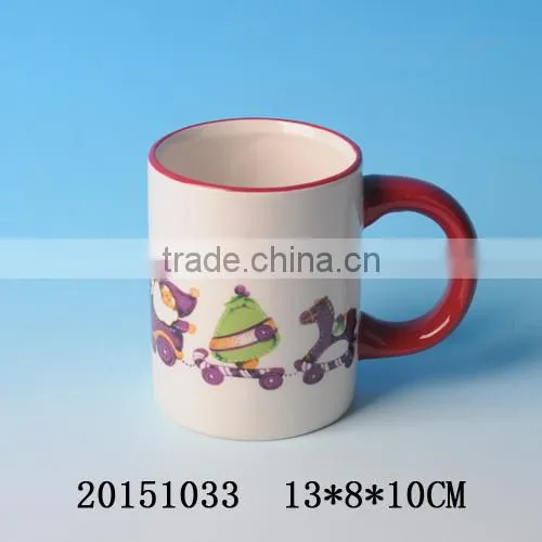 Decorative Ceramic Milk Jug With Santa Claus/tree/horse Painting photo-5
