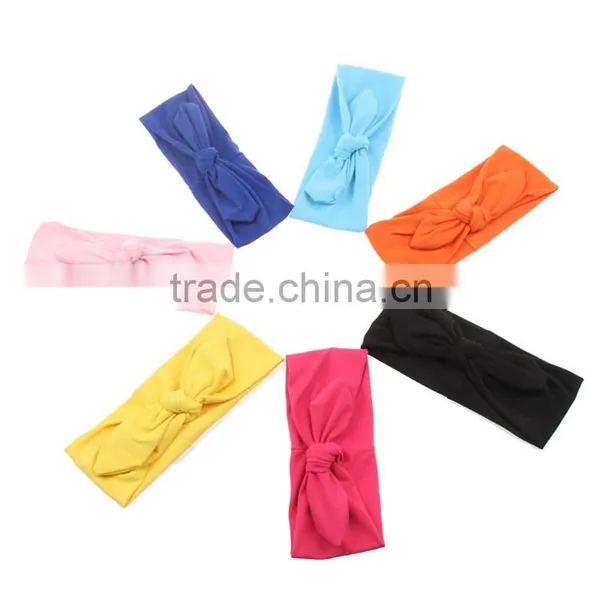 YA New Cute Girls and Women Bowknot Hairbands Turban Knot Rabbit Headband Headwrap Top Cloth Headwear Hair Accessories photo-2