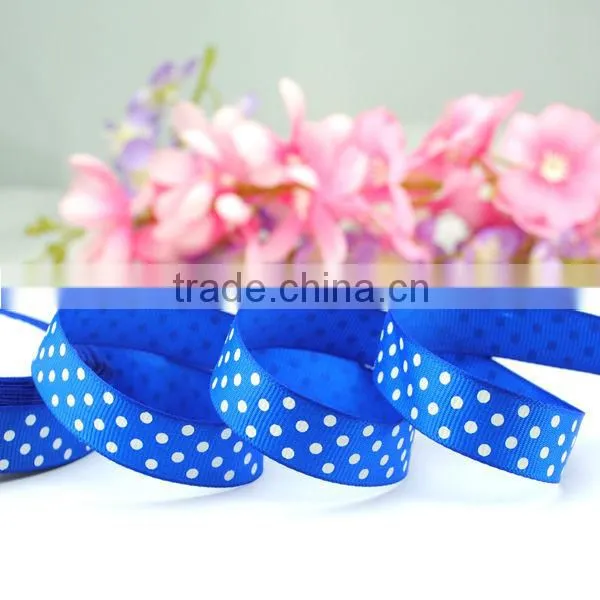 3 Inch Grosgrain Ribbon With Polk Dots Printed photo-4
