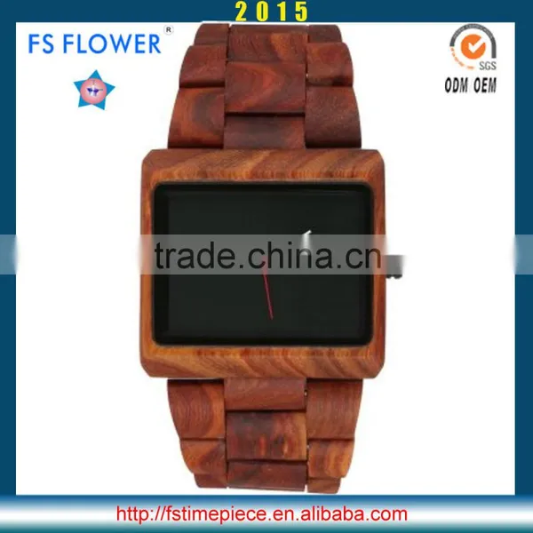 FS FLOWER - Fashion Hot Design Wood Case Band Watch Quartz Movement