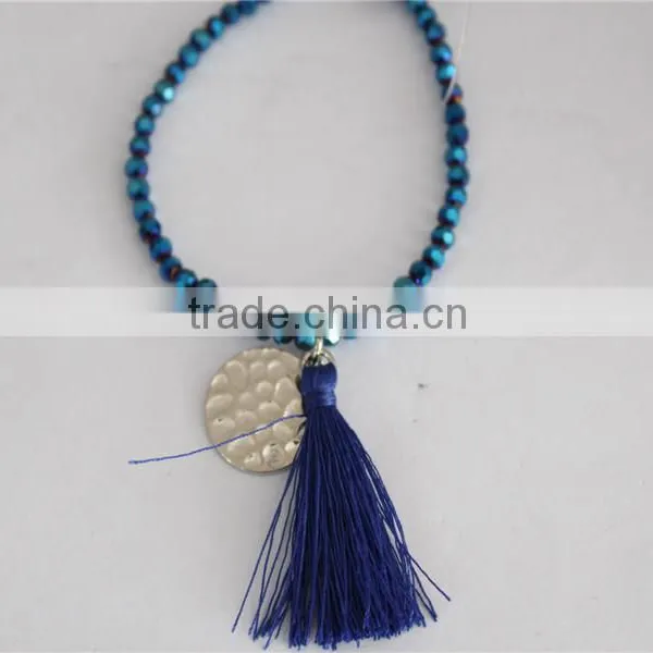 High Quality Glass Bead Stretch Bracelet, Glass Bead Bracelet for Lady