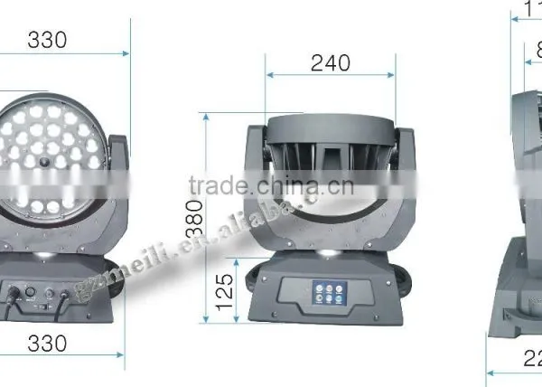 36 10w RGBAW LED Zoom Wash Moving Head/ Night Club Dancing Party Moving Led photo-4