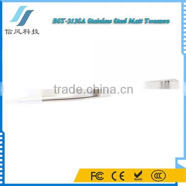 BST-212SA Highly Precise Professional Stainless Steel Tweezers for Repairing Matt Tweezers photo-4