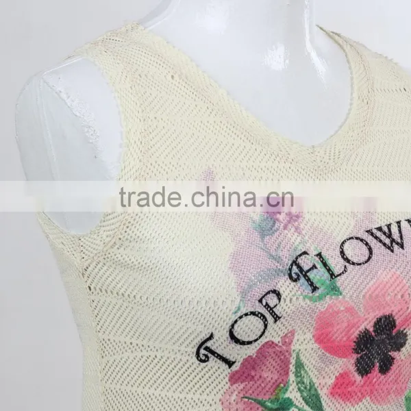 F5S15427 2016 New Style Wholesale Woman Print Tank Tops Made In China photo-4
