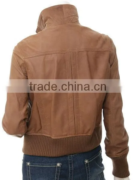 Ladies Leather Jackets & Rib Style at Waist Belt photo-2