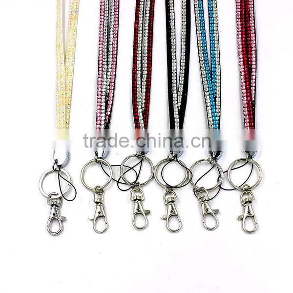 Fashion Goody Rhinestone Crystal Mobile Phone Strings With Tendrils Buckle