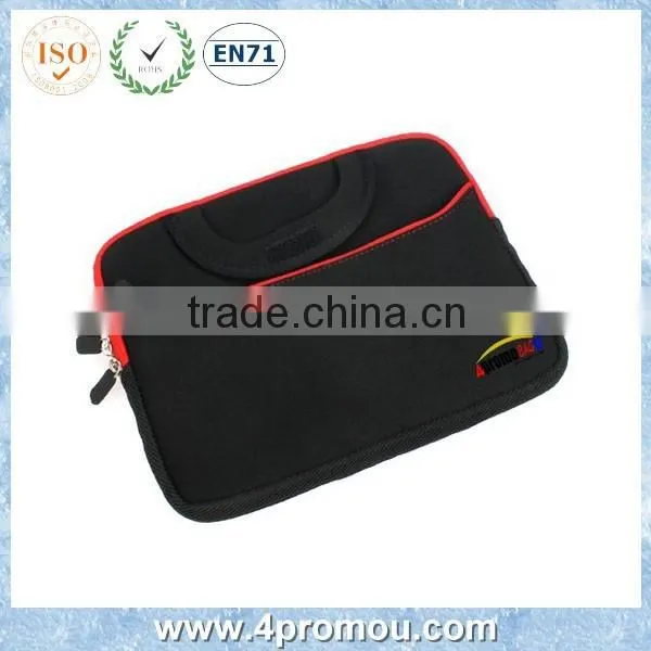 Neoprene Zipper Laptop Tote Bag Computer Sleeve Tablet Bag in Black Color photo-2