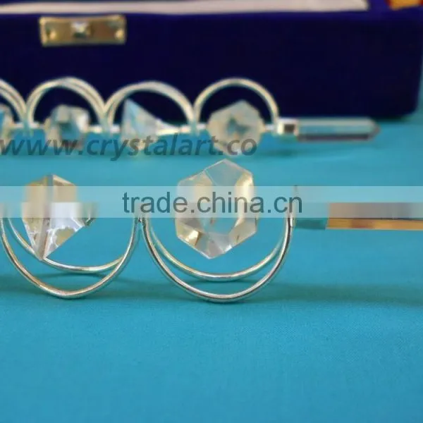 CRYSTAL SPINNING PLATONIC SOLIDS HEALING STICK photo-4