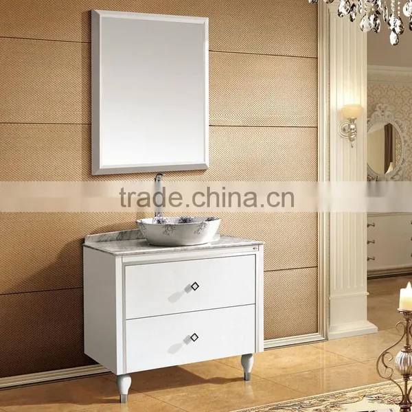 WTS-857Y Design Element Pearl White Solid Wood 30-inch Modern Bathroom Vanity Set photo-3