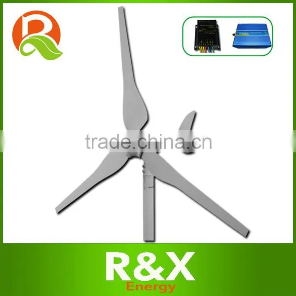 Wind Turbine Factory 100w. Combine With Wind/solar Hybrid Controller(LED Display) and Inverter.