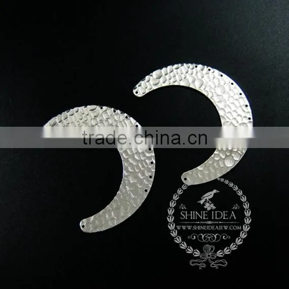 60*15mm Silver Plated Harmed Pattern Pendant Charm DIY Earrings Chandelier Jewelry Supplies 1820281 photo-2