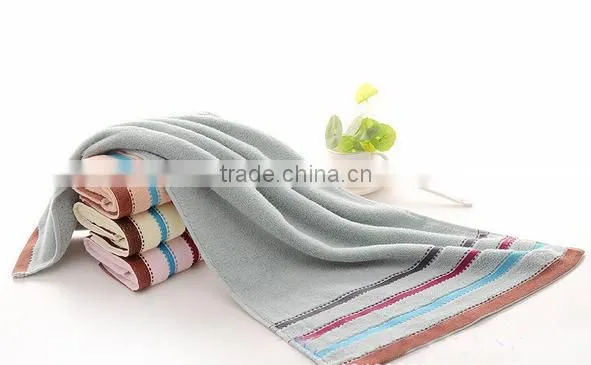 Combed Cotton Striped Dobby Towel photo-3