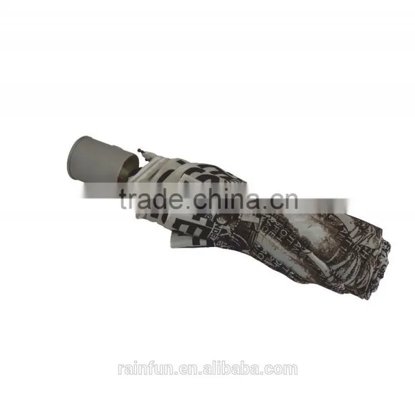 Full Printing Automatic Open 3 Foldable Umbrella photo-5