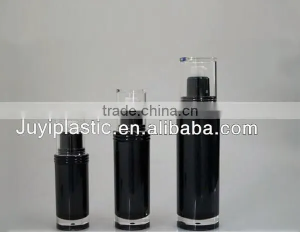 Round Shape 50g Acrylic Cream Jar Plastic Bottle Cosmetic Packaging Black Color