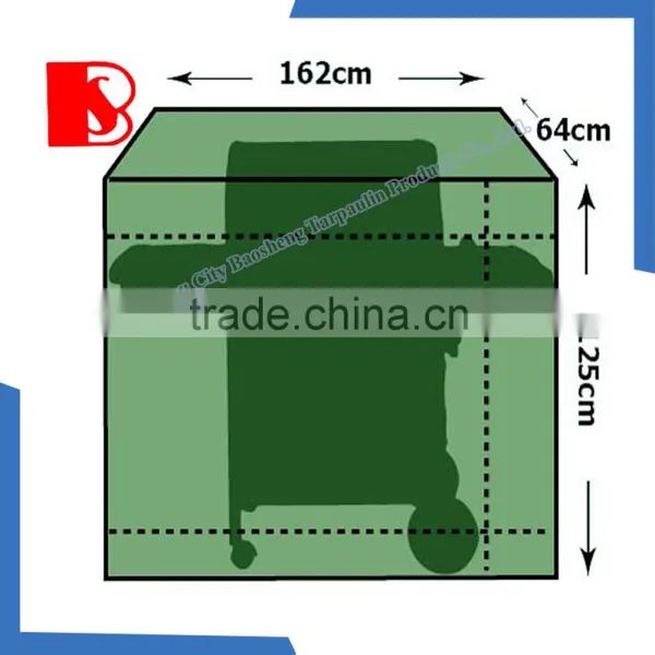 Round Green Dustproof Corrosion Resistance and Easily Cleaned BBQ Cover,dry Clean Plastic Covers