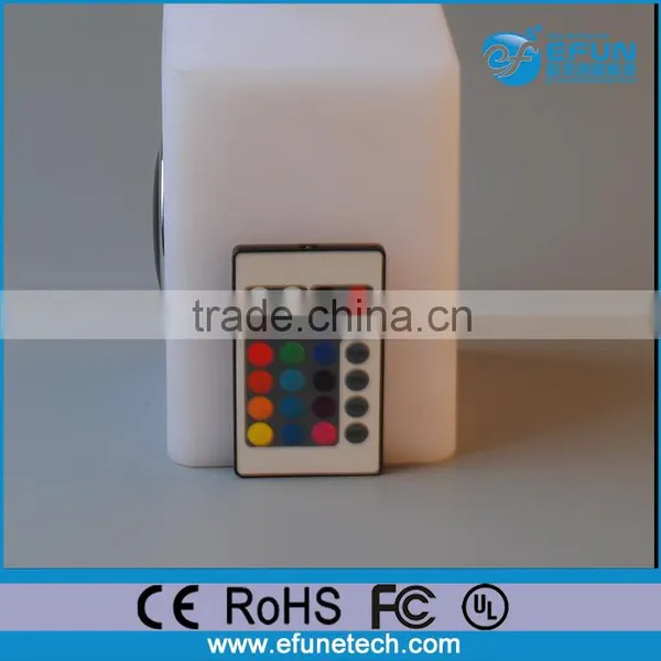 Waterproof Remote Control Rgb Color Changing Illuminated Led Bluetooth Speaker Lamp photo-5