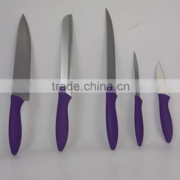 Color Nonstick Santoku Knives Stainless In Kitchen Knives With Block photo-3