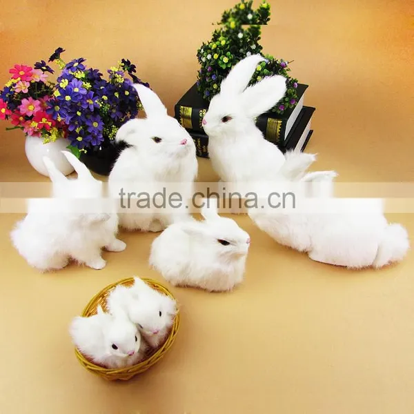 Cute Unstuffed Plush Zoo Animal Rabbit Toys for Christmas photo-5