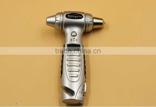 DIG01029 Multifunctional Digital Pressure Tire Gauge With LED Light Safety Hammer