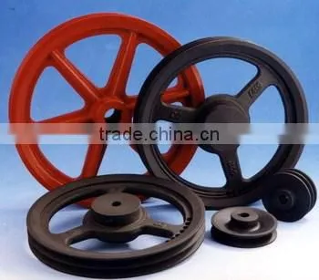 Low Carbon Steel Sheave,OEM Steel or Iron Casting Chain Pulley Wheels,V-steel Pulley photo-3