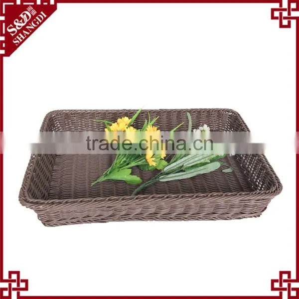 Supermarket Rectangular Woven Storage Basket for Fruit Display photo-2