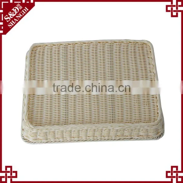 Rectangular Rattan Woven Table Storage Baskets for Food Display photo-2