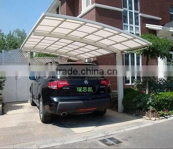 Prefeb House Aluminum Metal Carport Car Parking Cover With Arched Roof photo-6