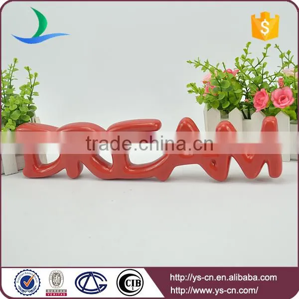 "DREAM" Shape Ceramic Letter Sign Board for Decoration photo-3