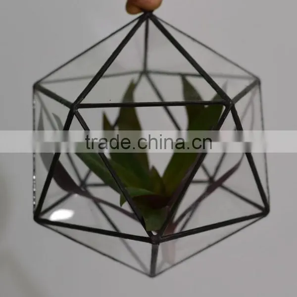 Micro Landscape Glasshouse Clear Glass Globe Hanging Terrarium photo-3